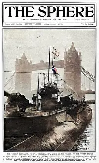 Uboats: Sphere cover - German U boat in Thames by Tower Bridge