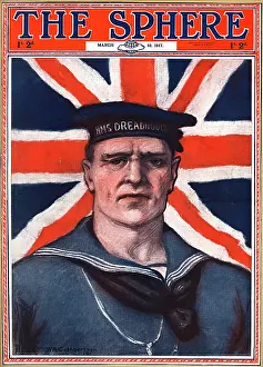 Manly: Sphere cover, WW1 patriotic sailor