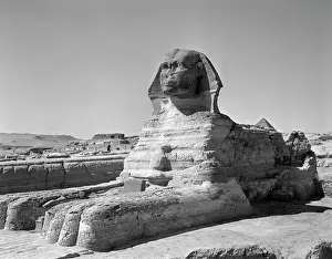 Enigmatic: The sphinx at the giza pyramids cairo egypt