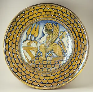 Armorial: Sphinx plate and crown