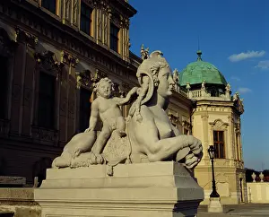 1717: Sphinx at the Upper Belvedere. 18th century. Vienna