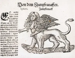 Chimera: Sphinx, About the virgin monkey Spinx