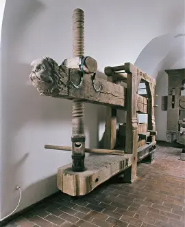 Spindle: Spindle forced press (oak) from Hofkirchen an der?