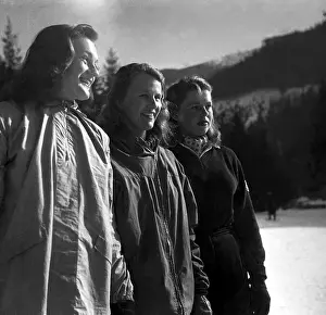 Mlyn: Spindleruv Mlyn, 1949. Slalom winners from left