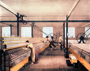 Transferred: Spinning cotton with self-acting mules of type