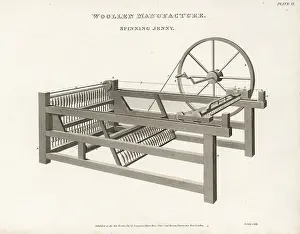 Hargreaves: Spinning Jenny, multi-spindle spinning, 18th century