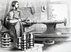 Produce: SPINNING METAL: method used to produce hollow-ware