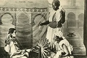Spool: Spinning wool - Tangiers, Morocco