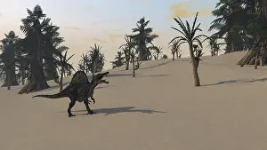Spinosaurus: Spinosaurus hunting for its next meal