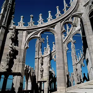 1447: Spires & arches of Milan Cathedral