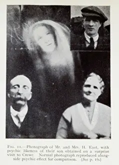 Spectres: Spirit face in front of 4 men