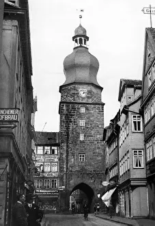 Coburg: Spitaltor in Coburg, around 1930