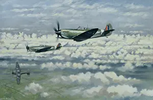 Spitfires: The Few ' three Spitfires over clouds