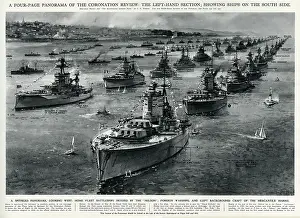 Mercantile: Spithead panorama, ships on south side