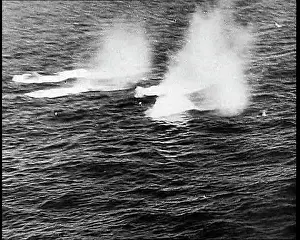 Charges: Splashes From Depth Charges Being Dropped
