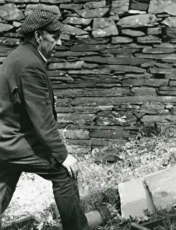 Tramway: Splitting slates, Dinorwig Slate Quarry, North Wales