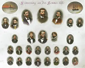 Payer: Sponsors and crew of the expedition in 1872