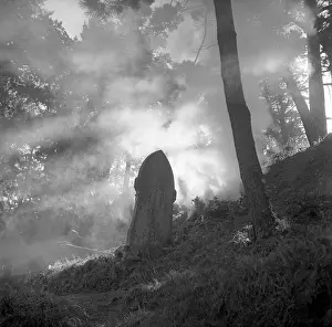 Henry Grant Collection: Spooky church gravestone