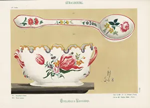 Ancienne: Spoon and dish from Strasbourg, 18th century