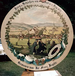 Murnau: sports, shooting, target shooting, plate for