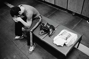 Locker: Sportsman in locker room