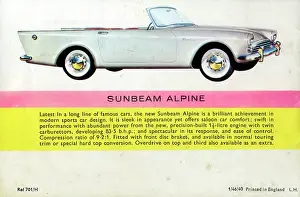 Motorcar: A Sporty White Sunbeam Alpine