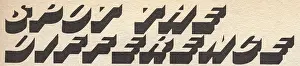 Slanted: Spot the difference - font from Space 1999 Annual