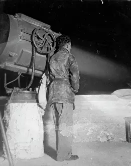 Kibbutz: Spotlight on the roof of a Kibbutz