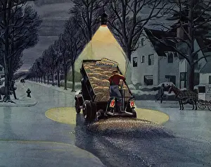 Spreading: Spreading Sand on Icy Road