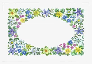 Celandines: Spring Border ? with primroses, etc