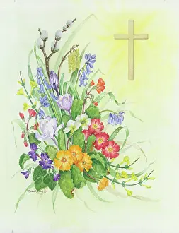 Jasmine: Spring bouquet and cross