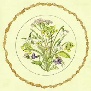 Cowslips: Spring Flowers in a circle