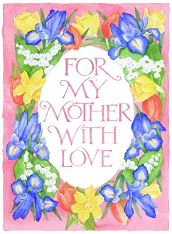 Wording: Spring Flowers with Mother's Day greeting