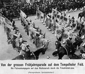 Tempelhofer: Spring parade on the Tempelhofer Feld, 1909