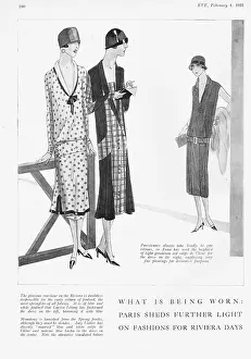 Couturiers: Three Spring Parisian frocks for the Riviera, 1925