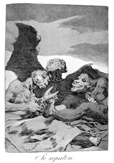 Themselves: They spruce themselves up Artist: Francisco Goya