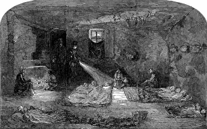 Decrepit: Squalid interior of a London lodging house