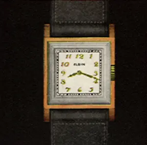 Numerals: Square Gold Watch