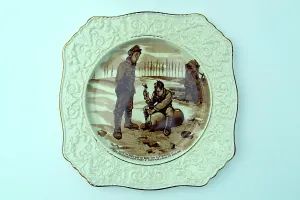 Foliate: Square plate - Give it a good ard un Bert - WWI era
