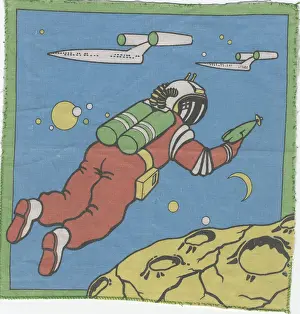 Spaceman: Square spaceman handkerchief