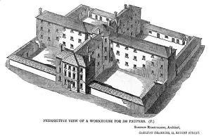 Square workhouse, perspective view