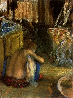 Nudes: Squatting Nude, by Degas