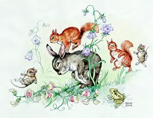 Frogging: Squirrels Playing Leap-frog with Rabbit