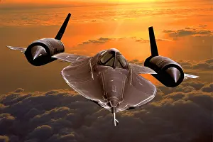 Wal003: Sr-71 Blacbird Us Air Force Fighter