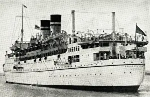 Funnels: SS Arandora Star, British passenger ship, Blue Star Line