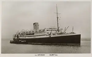 Tugboat: SS Asturias, ocean liner