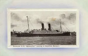Bermudian: Ss Bermudian arriving into Hamilton Harbour, Bermuda