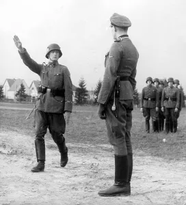 Bodyguard: SS Bodyguard Regiment Adolf Hitler on the barrack yard, 19