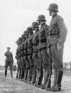 Bodyguard: SS Bodyguard Regiment Adolf Hitler in the barracks yard, 19