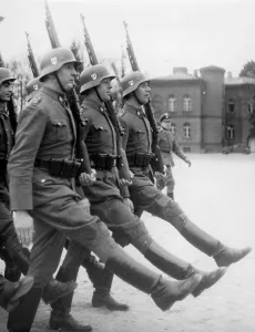 Bodyguard: SS Bodyguard Regiment Adolf Hitler in the barracks yard, 19